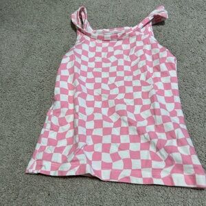Old Navy Pink and White Checkered Camisole